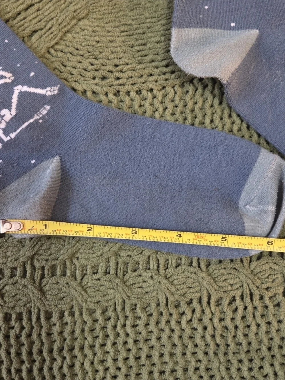 Crew Socks Skeleton Blue Adult Socks One Size